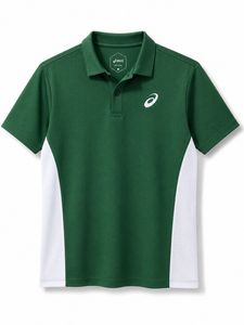 ASICS Green White DriFit Polo T-Shirt