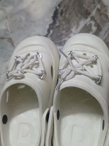 White Croc-style Shoes