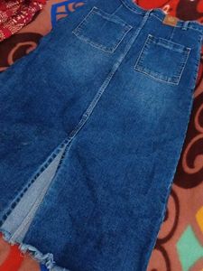 Classic Blue Denim Maxi Skirt