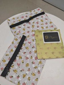 Floral Print Zipper Pouches (Set of 2)