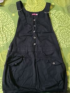 Branded Black Cute Dungaree Skirt