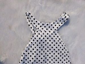 Polka Dot Halter Neck Dress
