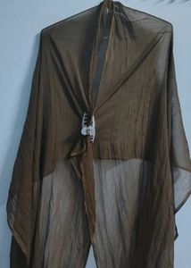 Sheer Brown Dupatta Scarf stall dress