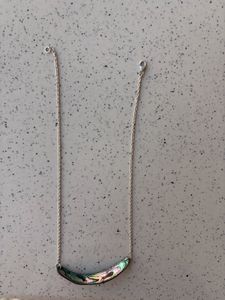 NATURAL 925 silver with Abalone Shell Necklace