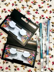 👁️MARS False Eyelashes & Eyeliner Set