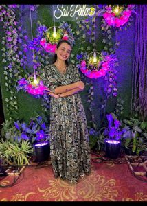 Elegant Paisley Print Maxi Dress