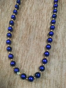 Elegant Blue Beaded Necklace