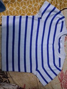 Zara Striped Baby Crop Tee (Trending)
