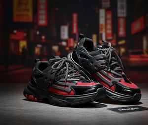 Balmain Red & Black Sneakers