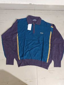 Men's Colorblock Quarter-Zip Sweater
