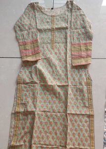 Blue Floral Print kurti and pista