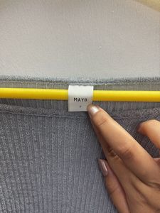 Grey Ribbed Button-Up Long Sleeve Top