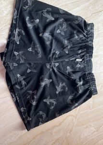 Fish Pattern Cotton Shorts