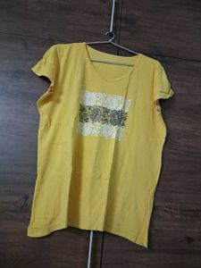 Yellow Graphic Print T-Shirt