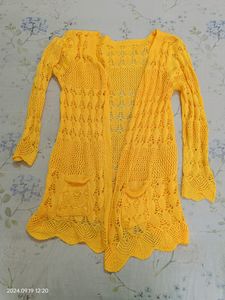 Yellow Wool Shrug