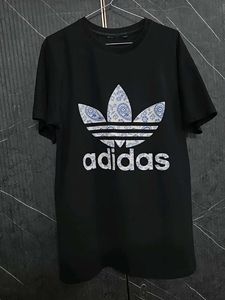 Adidas Black T-Shirt with Paisley Logo