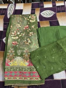 Elegant Green Floral Salwar Suit