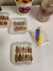 Elegant Gold Ombre Coffin Nails