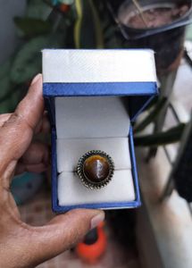 Vintage Silver 925 Rings With Tiger Eye