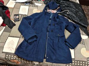 Stylish Two-Tone Hooded Coat and sweater free