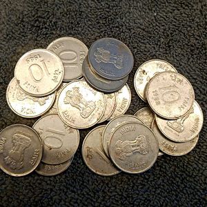 FSS 10p, 25p, 50p And 1R Coins Lotte (80 Pcs)