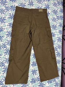 Girls Stylish Brown Cargo Pants