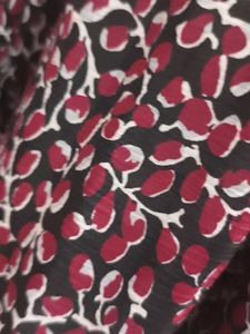 Vintage Burgundy Abstract Print Maxi Dress
