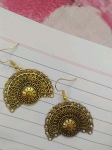 Oxidised Golden Earrings