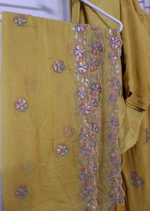Yellow Embroidered Kurta Set
