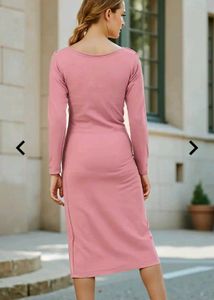 Mauve Bodycon Midi Dress