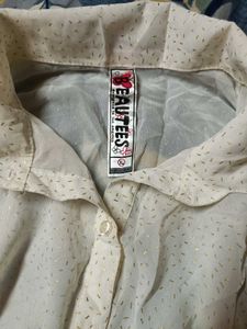 SHEER BUTTON-DOWN TOP