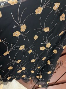 Elegant Black Floral Ethnic Gown