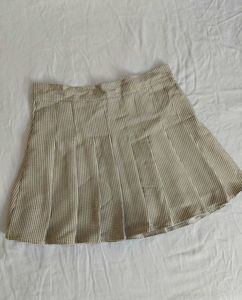 Plaid Pleated Mini Skirt