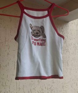 Cute Teddy🐻🧸 Ribbed Top ( URBANIC)