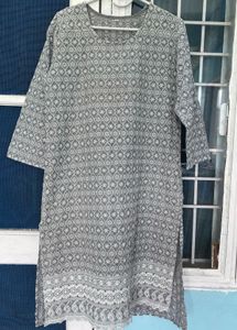 Stylish Grey Printed Kurta