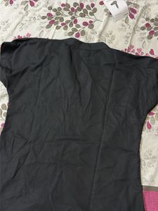 Elegant Black Pleated Blouse