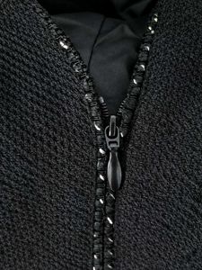 Chanel black tweed coat