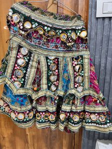 Boho Mirror Work Skirt both size same