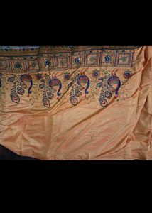 Embroidered Peacock Saree