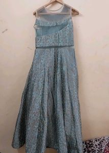 Stunning Blue Embellished Ethnic Gown