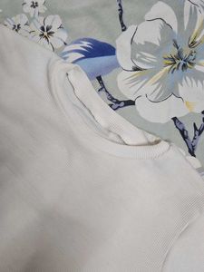 Basic White Ribbed T-Shirt