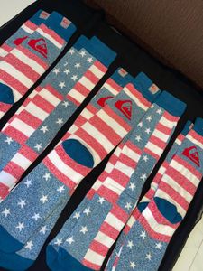 New Imported Quiksilver American Flag Socks