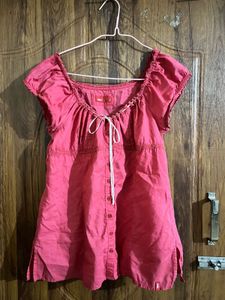 Pink edc cottage core baby doll shirt