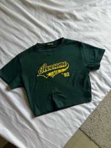 Burger bae - Green Crop Top "Awesome Since '92"
