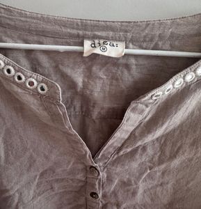 Diza / Westside - Elegant Taupe Cotton Kurta