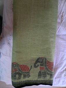 Price Drop Jute Cotton Saree Thread Work