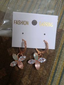 Sparkling Petal Drop Earrings
