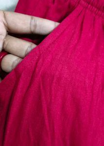 Clovia Maroon Graphic Print Kurta Top
