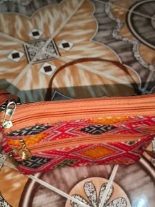 Boho Geometric Print Crossbody Bag