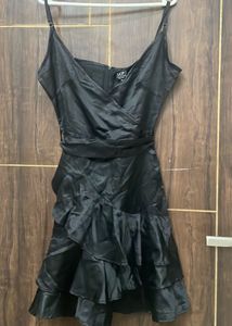 Black Ruffle Mini Dress
